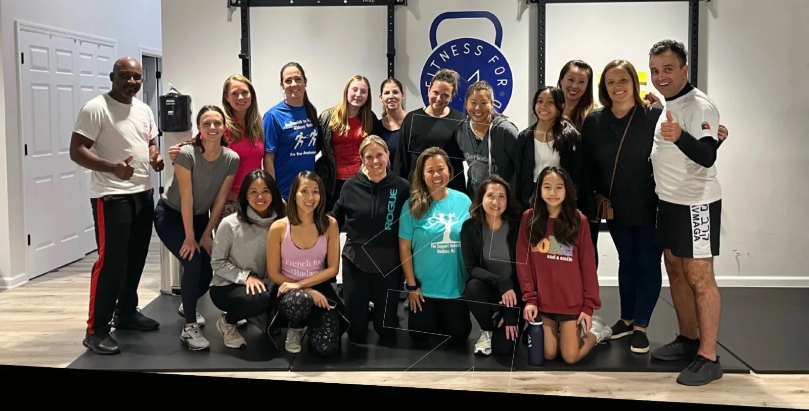 Adults of all ages and backgrounds training together at SD4ALL Krav Maga in Cedar Knolls, NJ